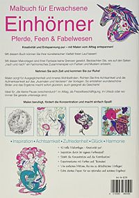 Malbuch für Erwachsene - Einhörner, Pferde, Feen & Fabelwesen, 1