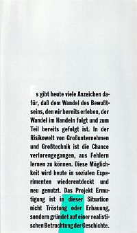 Projekt Ermutigung, 1