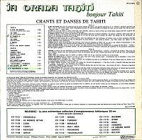 Ja Orana Tahiti - Bonjour Tahiti [Vinyl], 1