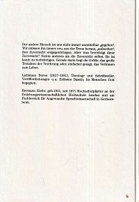 Vertrauen zum Leben, 1