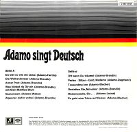 Adamo Singt Deutsch [Vinyl], 1