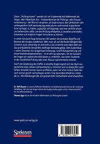 Prüfungstrainer Analysis: 1000 Fragen und Antworten für Bachelor und Vordiplom, 1