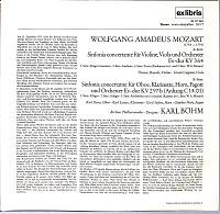 Wolfgang Amadeus Mozart - Sinfonie Concertanti KV 364 & KV 297b [Vinyl], 1