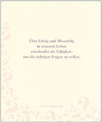 100 Fragen Ihr Leben betreffend, 1