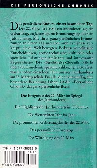 Das Buch vom 22. März - Ein ganz besonderer Tag, 1