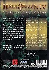 Halloween IV - Michael Myers kehrt zurück [DVD], 1