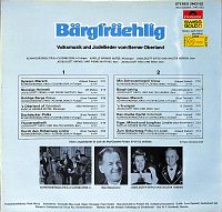 Bärgfrüehlig - Volksmusik Und Jodellieder Vom Berner Oberland [Vinyl], 1