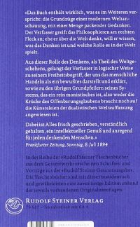 Die Philosophie der Freiheit - Grundzüge einer modernen Weltanschauung, 1