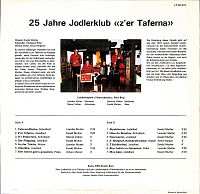 25 Jahre Jodlerclub Z'er Taferna [Vinyl], 1