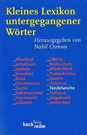 Kleines Lexikon untergegangener Wörter