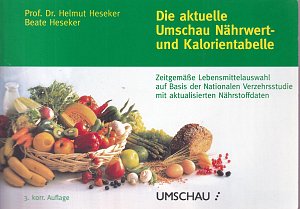 Die aktuelle Umschau Nährwert- und Kalorientabelle