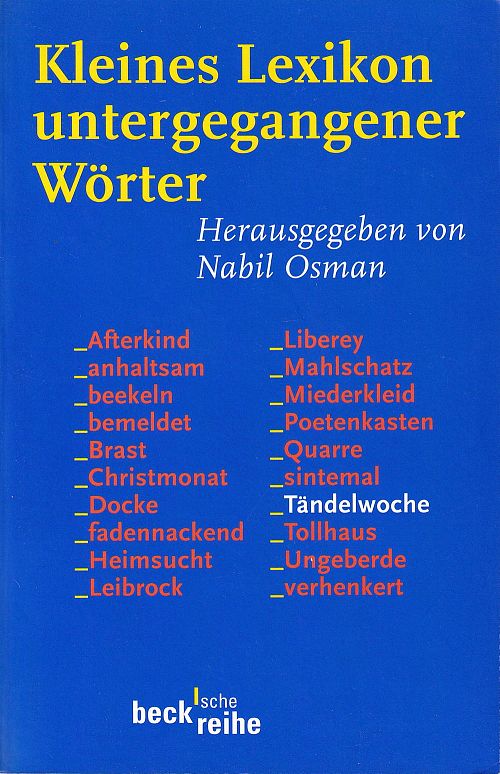 Kleines Lexikon untergegangener Wörter