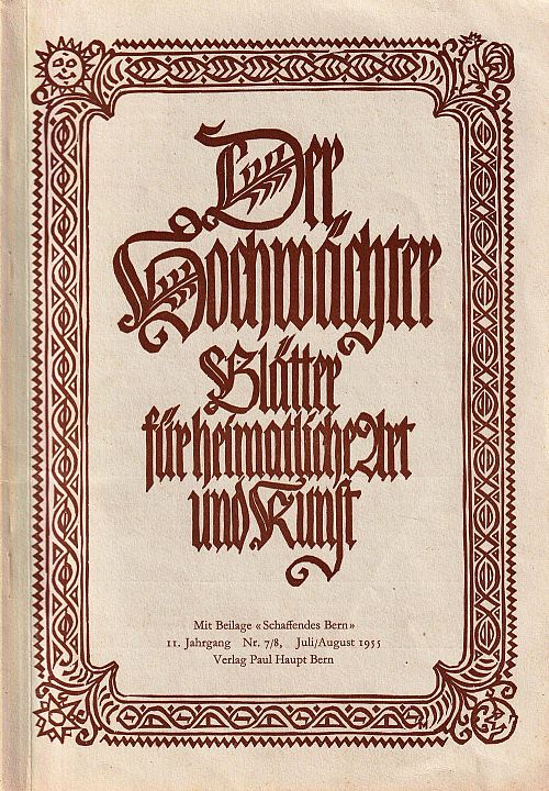 Der Hochwächter - Blätter für heimatliche Art und Kunst Nr. 7/8 1955