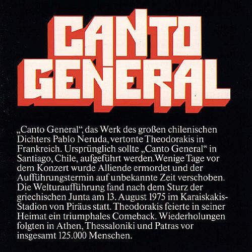 Canto General [CD]