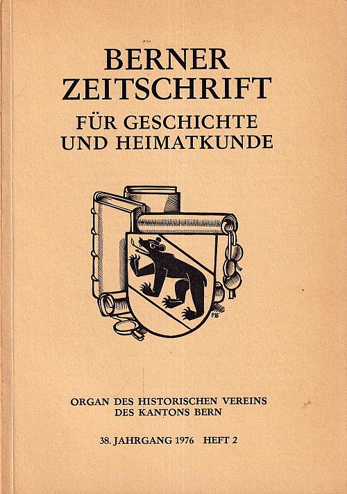 Berner Zeitschrift für Geschichte und Heimatkunde 1976 - Heft 2