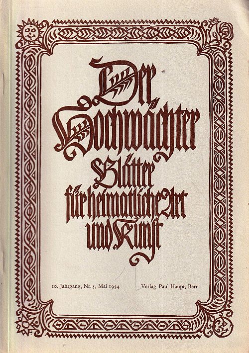 Der Hochwächter - Blätter für heimatliche Art und Kunst Nr. 5 1954