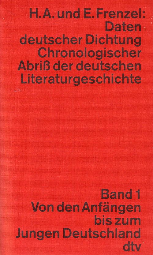 Daten deutscher Dichtung - Band I