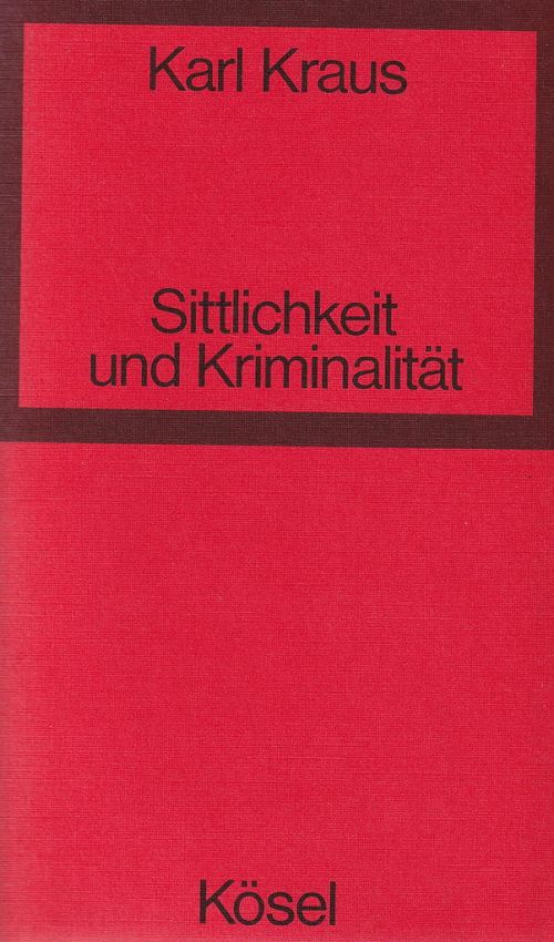 Sittlichkeit und Kriminalität
