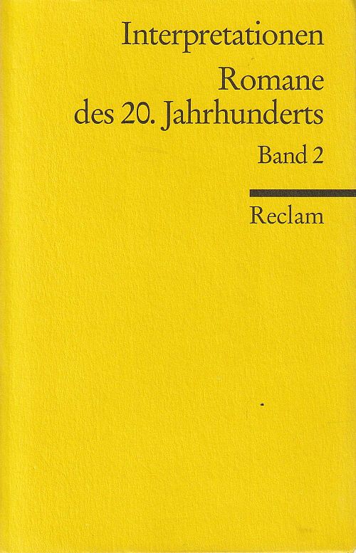 Interpretationen Romane des 20. Jahrhunderts - Band 2
