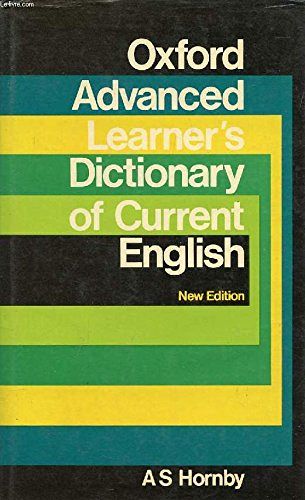 The Oxford Advanced Learner's Dictionary of Current English