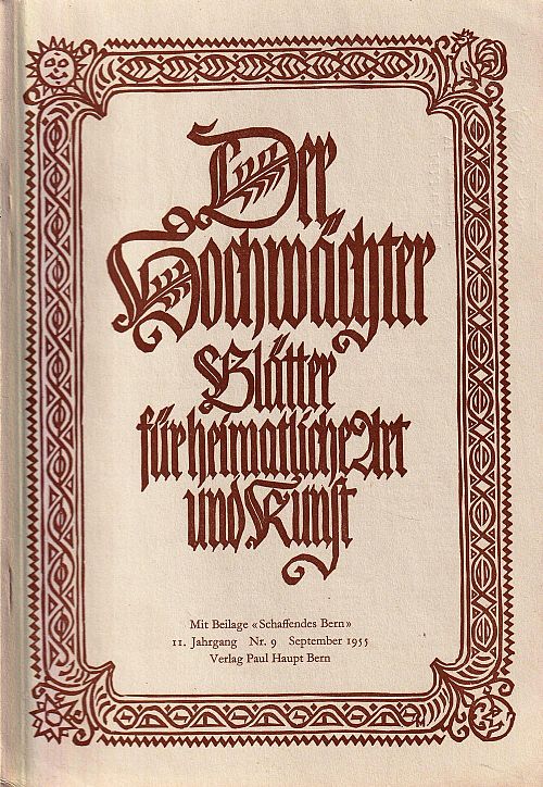 Der Hochwächter - Blätter für heimatliche Art und Kunst Nr. 9 1955
