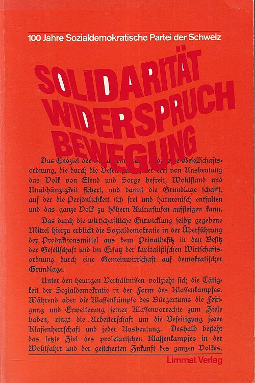 Solidarität, Widerspruch, Bewegung
