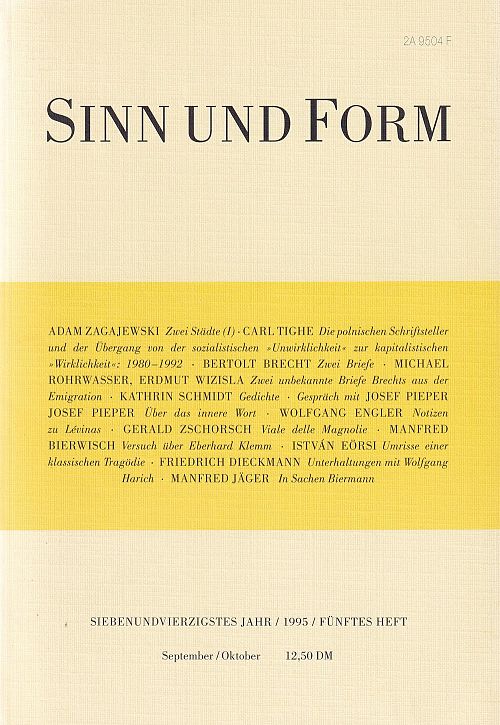 Sinn und Form