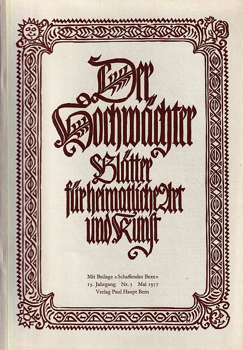 Der Hochwächter - Blätter für heimatliche Art und Kunst Nr. 5 1957