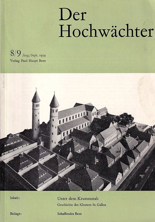 Der Hochwächter - Blätter für heimatliche Art und Kunst Nr. 8/9 1959