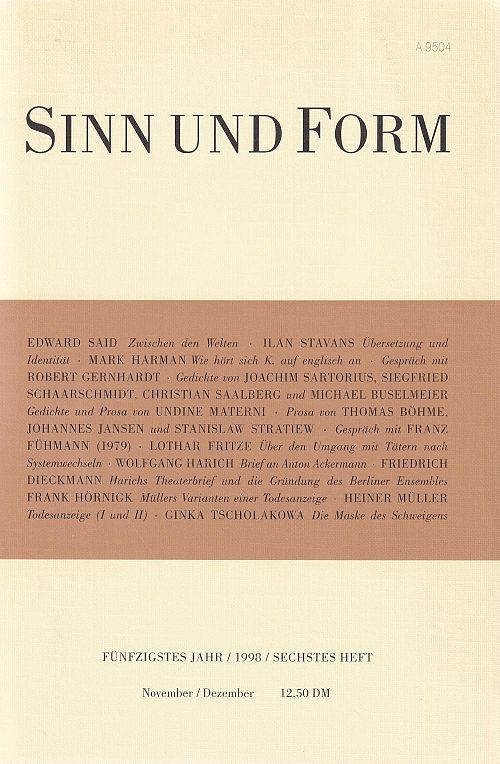 Sinn und Form