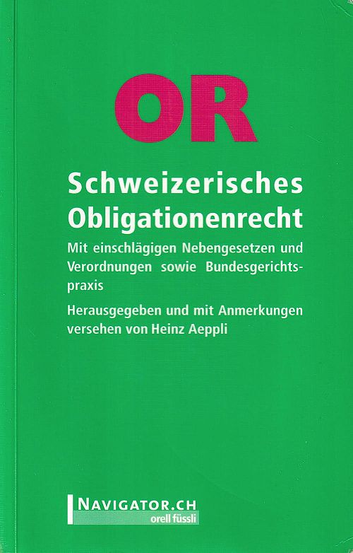 OR - Schweizerisches Obligationenrecht 