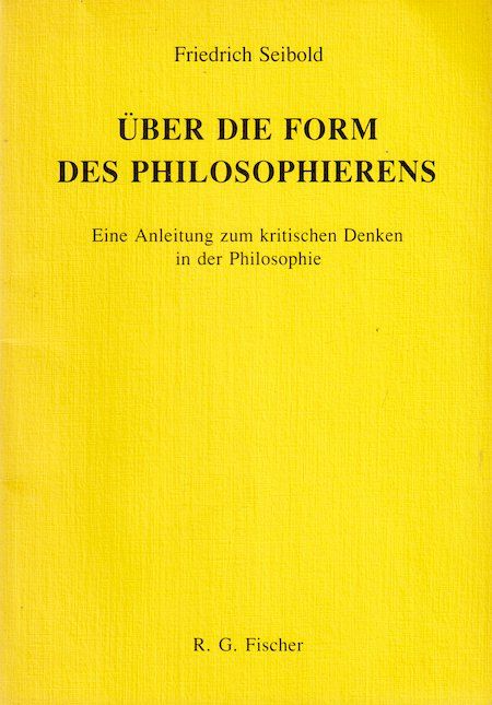 Über die Form des Philosophierens