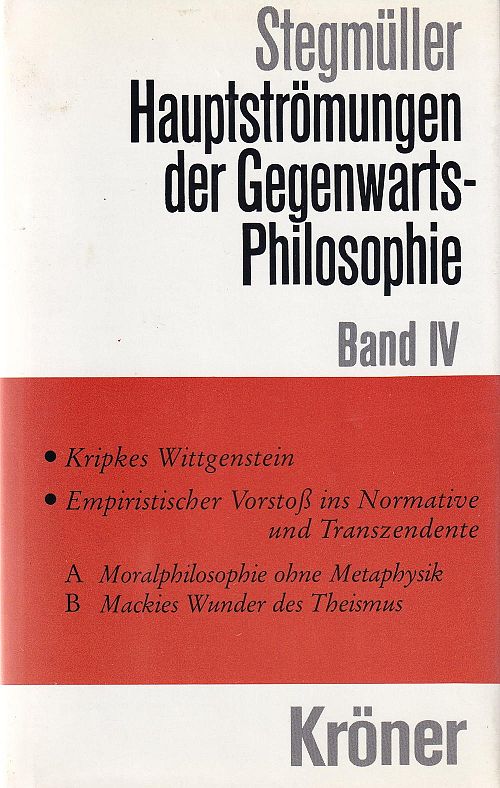 Hauptstörungen der Gegenwarts-Philosophie Band IV