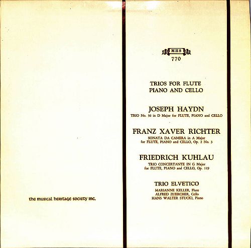 Trios for Flute Piano and Cello  [Vinyl]