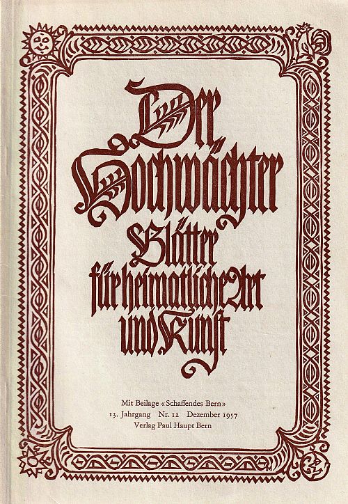 Der Hochwächter - Blätter für heimatliche Art und Kunst Nr. 12 1957