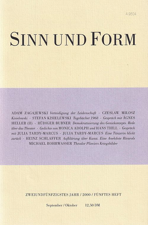 Sinn und Form